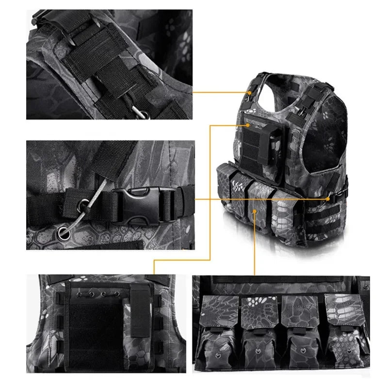 Tactical Vest Combat Training Assault Plate Carrier Outdoor Hunting Airsoft CS Hunting Sport Protection Vests Leedoar