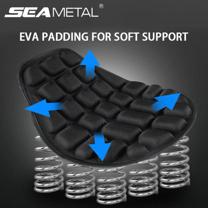 SEAMETAL Motorcycles Seat Cover Cushion Black EVA Foam Soft Comfortable Seat Cushion Universal for Motorbike Electric Bike Leedoar