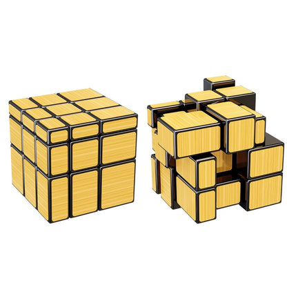 SENGSO Espelho Cubo Mágico 2x2 3x3 Dourado Prata Cubo Mágico Profissão Quebra-cabeça Brinquedos Infantis de Alta Qualidade 