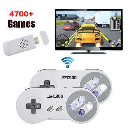 SF900 Consola for Super Nintendo 16 Bit Game Stick 4700 Retro Games HD Video Game Consoles for NES SNES Wireless Controller