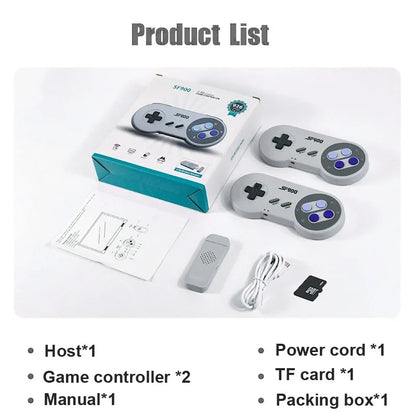 SF900 Console para Super Nintendo 16 Bit Game Stick 4700 Retro Games HD Video Game Consoles para NES SNES Wireless Controller 