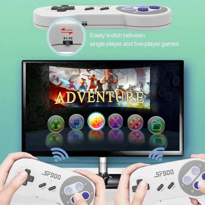 SF900 Console para Super Nintendo 16 Bit Game Stick 4700 Retro Games HD Video Game Consoles para NES SNES Wireless Controller 