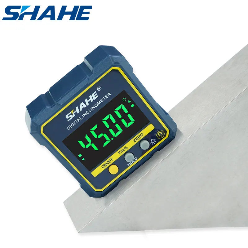 SHAHE Digital Angle Gauge Magnetic Protractor Inclinometer Level Angle Finder  Angle Cube Level Box with Magnes and Backlight Leedoar