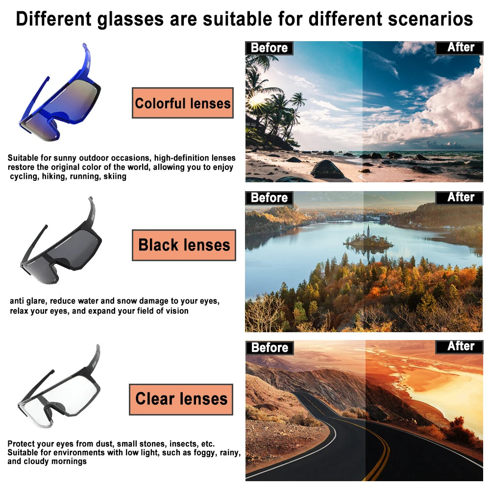 SPECIAUZED Cycling Sunglasses Men Women Mountain Bike Road Eyewear Bicycle Riding Outdoor Sports Glasses Hiking Goggles Leedoar