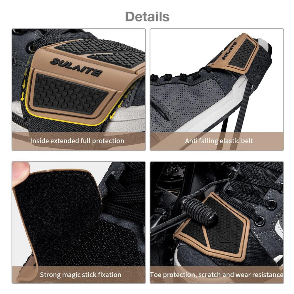 SULAITE Motorcycle Shift Pad TPU Rubber Motorcycle Shoe Protector Anti Slip Pad Shoe Cover Shifter Guard Motorbike Accessories Leedoar