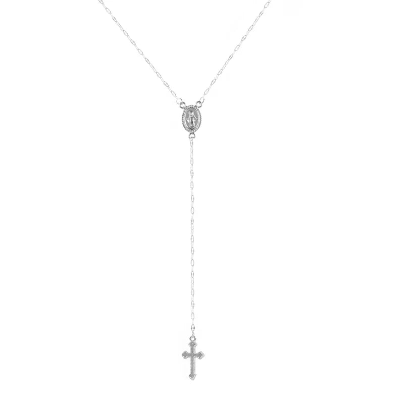 SUMENG 2024 New Fashion Vintage Christian Cross Bohemia Religious Rosary Pendant Necklace For Women Charm Jewelry Gifts Leedoar