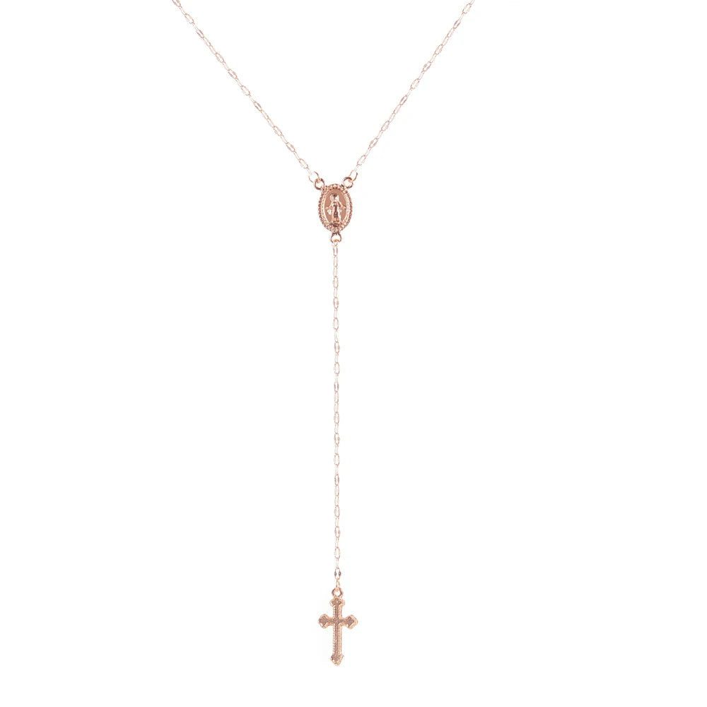 SUMENG 2024 New Fashion Vintage Christian Cross Bohemia Religious Rosary Pendant Necklace For Women Charm Jewelry Gifts Leedoar