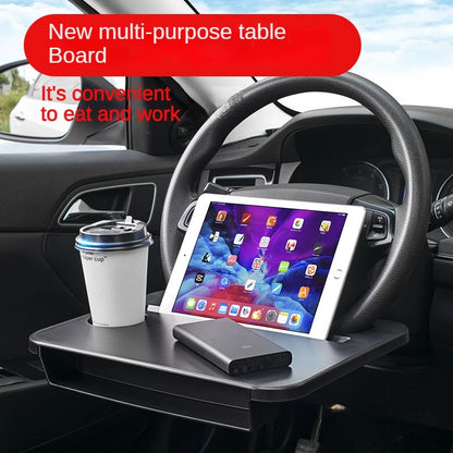 Car Mounted Steering Wheel Small Table Multifunctional Suitable For Car Built-in Shelves Computer Tables Car Dining Plates Meals Leedoar