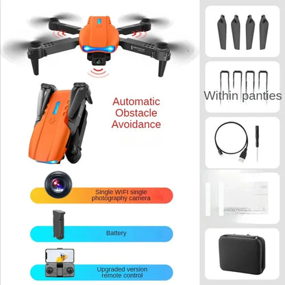 E99 Drone 4K HD Dual Camera Avoidance Professional Flight 20 Minute Foldable Height Keeps Mini Helicopter Toy Drones Leedoar