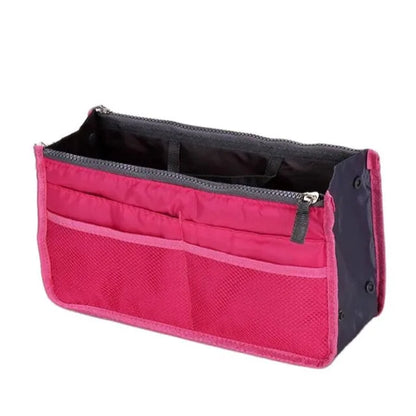 Bolsa de armazenamento de cosméticos de grande capacidade Nylon Inserir organizador de viagem Bolsa de mão Bolsa de cosméticos Bolsa de maquiagem feminina Bolsa de beleza