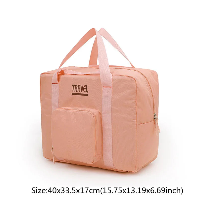 Moda Bolsa de Viagem Dobrável Unissex Oxford Viagem Fim de Semana Bolsas de Pernoite Grande Capacidade Bagagem de Mão Bolsa Duffel Acessórios Suprimentos