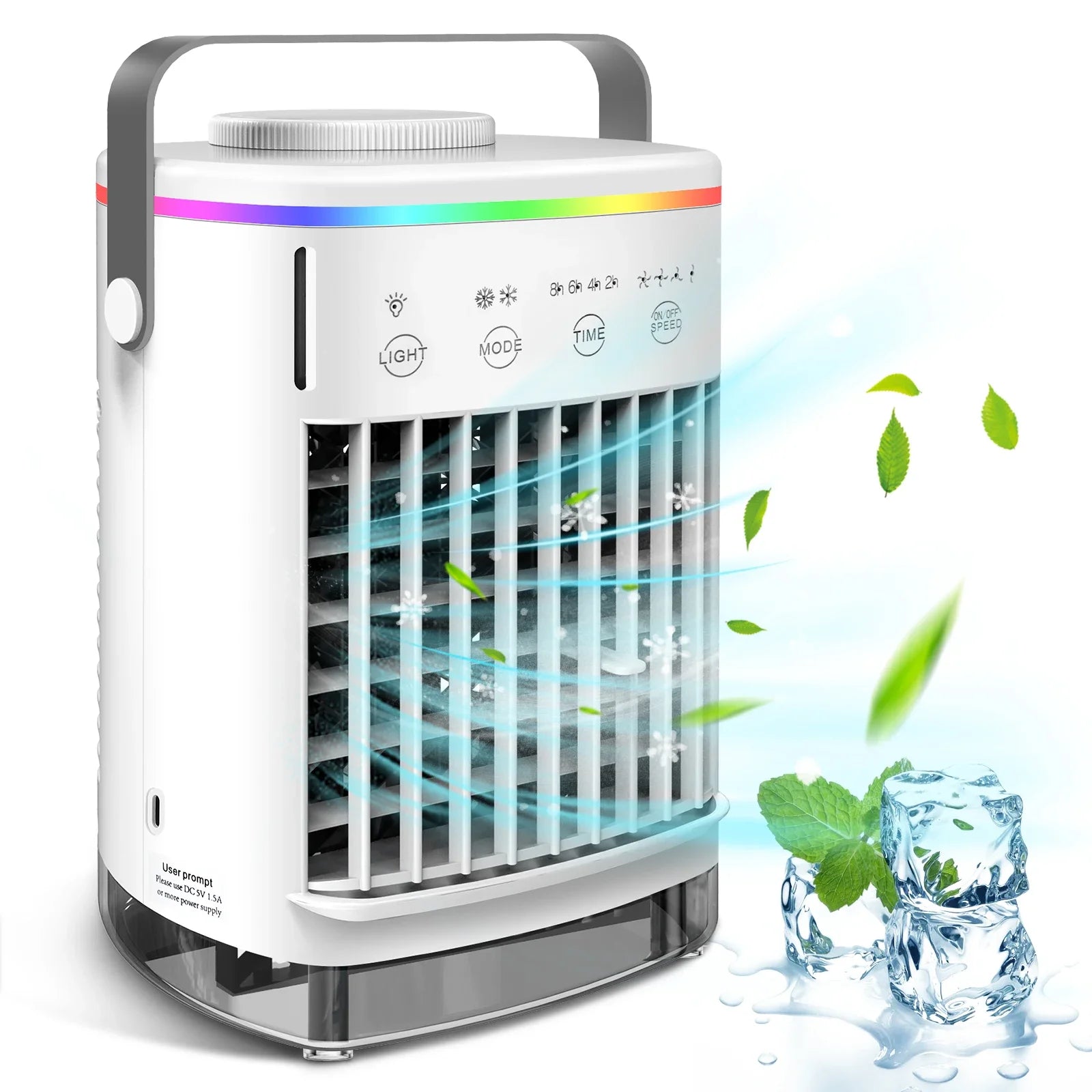 Mini Air Conditioning Cooling Fan Multi-function Usb New Household Portable Air Conditioner Humidifier Strong Wind Leedoar