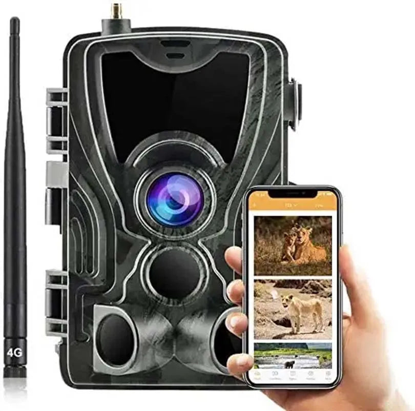 4G Hunting Trail Camera HC-801pro 4K Video Live Show 30MP APP Bluetooth Control Outdoor Wildlife Cameras Night Vision Photo Trap Leedoar