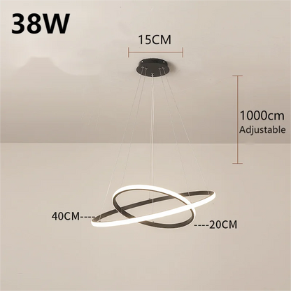 Design moderno pingente de luz lustre luxo hotel decoração para casa lâmpada pendurada círculo redondo led lustres 220v