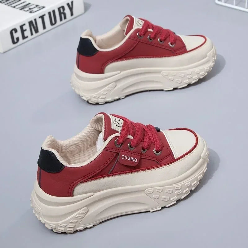 The New Retro Women Shoes Spring Platform Shoes Casual Sneakers Versatile Fashion Designer Shoes High Quality  Women Sneakers Leedoar