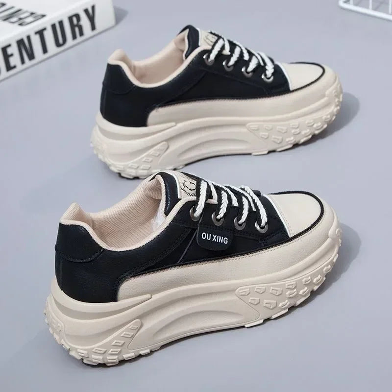 The New Retro Women Shoes Spring Platform Shoes Casual Sneakers Versatile Fashion Designer Shoes High Quality  Women Sneakers Leedoar