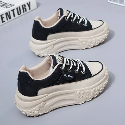 The New Retro Women Shoes Spring Platform Shoes Casual Sneakers Versatile Fashion Designer Shoes High Quality  Women Sneakers Leedoar