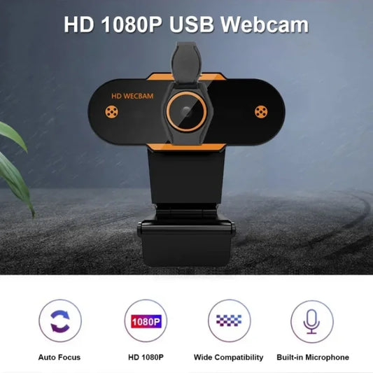 Cámara web H-01 HD1080P de 2 MP para computadora, cámara web para PC con micrófono, cámaras giratorias para transmisión en vivo, videollamadas, conferencias y trabajo 