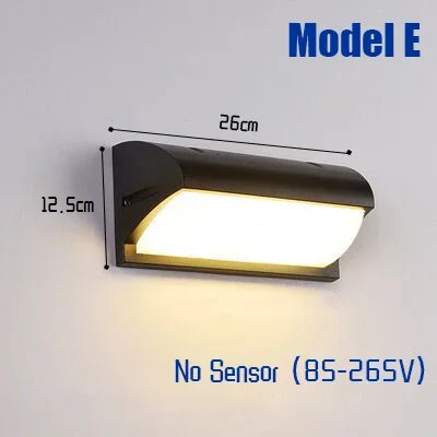 Led Outdoor Lighting Nordic minimalism Waterproof IP65 Motion Sensor Porch Lights Balcony Garden Led Outdoor Wall Light Leedoar