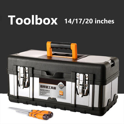 14/17/20 Inch Multiple Specifications Double Layer Solid Tools Storage Box