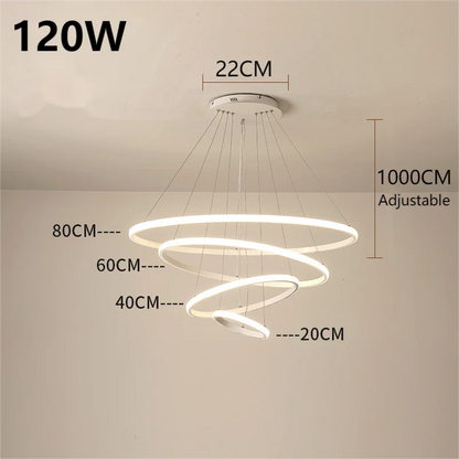 Design moderno pingente de luz lustre luxo hotel decoração para casa lâmpada pendurada círculo redondo led lustres 220v