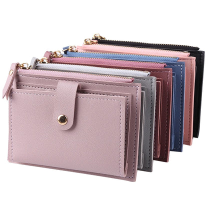 Novas carteiras para mulheres Carteira de grife de luxo Bolsas da moda Sólido Bonito Carteira pequena PU Couro Menina Clutch Bolsas Bolsas