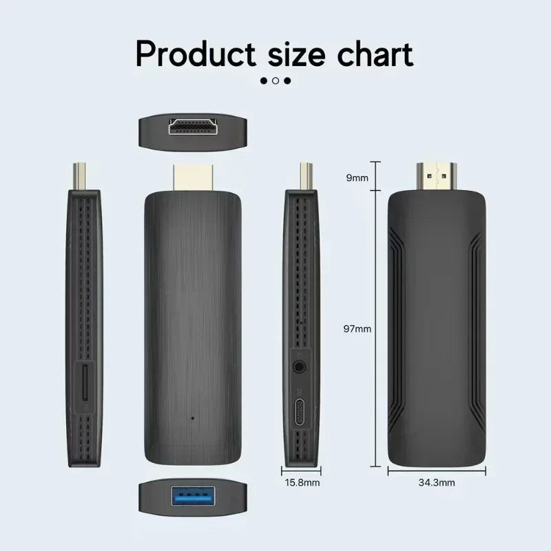 D6 Android TV Stick Allwinner H313 Type C 4K 2GB RAM 16GB ROM UHD 2.4/5.8G WiFi Android 10 H.265 Smart Sticks Android TV Stick Leedoar