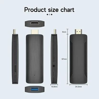 D6 Android TV Stick Allwinner H313 Type C 4K 2GB RAM 16GB ROM UHD 2.4/5.8G WiFi Android 10 H.265 Smart Sticks Android TV Stick Leedoar