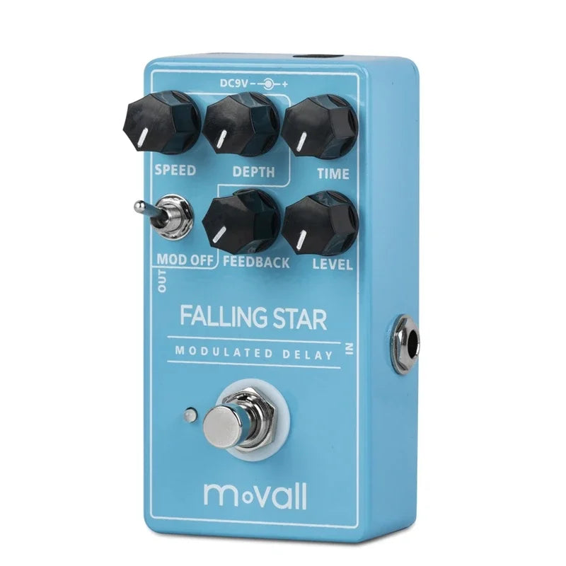 Pedal de efectos de guitarra con retardo modulado Movall MP104 Falling Star 