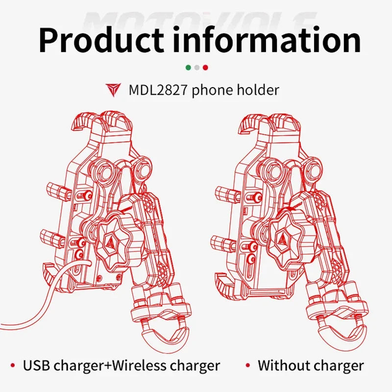 Motorcycle MobilePhone Navigation Bracket Shock-Absorbing Electric VehicleHandlebar Modification Faucet Shock Absorption Bracket Leedoar