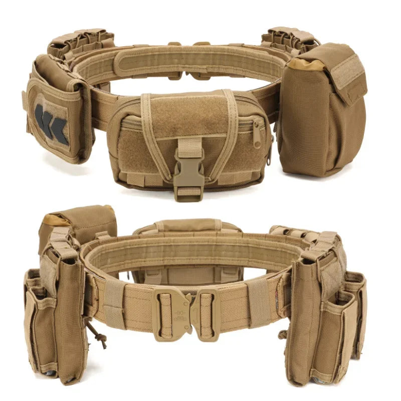 6 in 1 Tactical Waist Bag Tactical Belt with Pouches Hunting Equipment Military Wallet Waterproof Outdoor Tactical Bagpack Leedoar