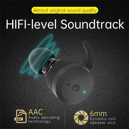 IPX7 Waterproof Wireless Headset Bluetooth Earphone Dual Wear Style Sport Running Stereo Headphone Long Play Time Mic Earbuds Leedoar