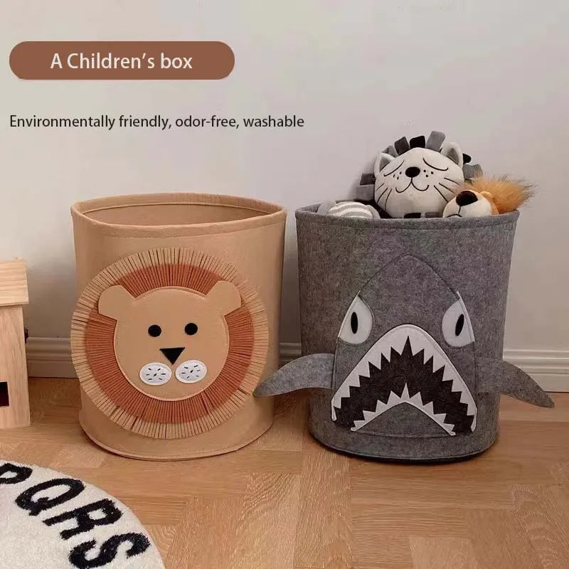 Sundry Folding Storage Cotton Animal Storage Basket Cabinet Family Quay Basket Container Children Toys Clothing Shoes Organizer Leedoar