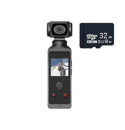 4K HD Pocket Action Camera 270° Rotatable Wifi Mini Sports Camera with Waterproof Case for Helmet Travel Bicycle Driver Recorder Leedoar