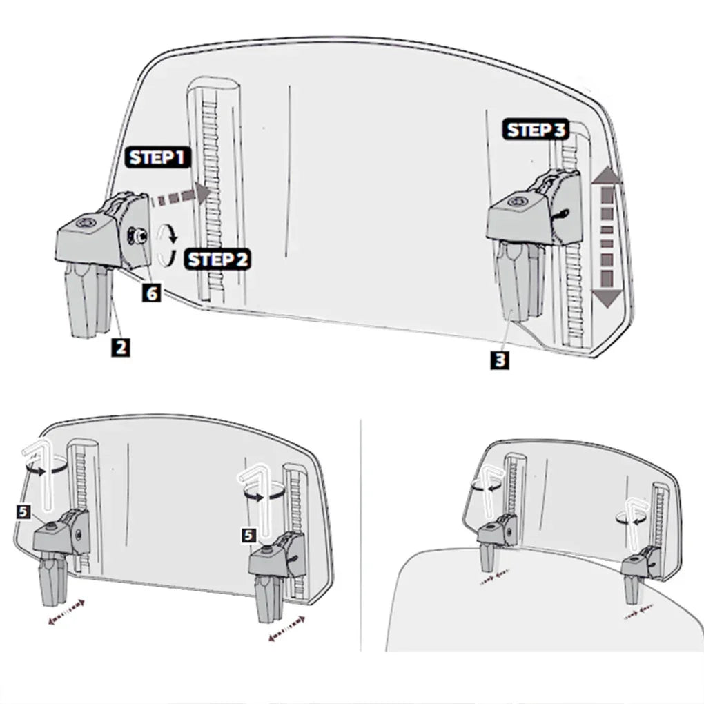 Motorcycle Modification Parts are Suitable for Kawasaki Honda BMW Yamaha Suzuki and Have a Raised and Adjustable Windshield Leedoar