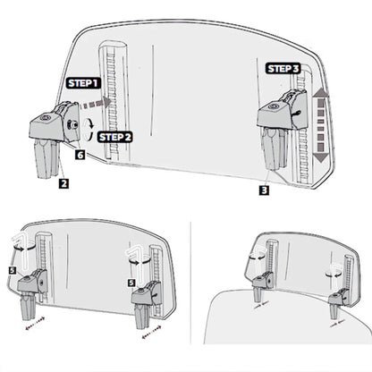 Motorcycle Modification Parts are Suitable for Kawasaki Honda BMW Yamaha Suzuki and Have a Raised and Adjustable Windshield Leedoar