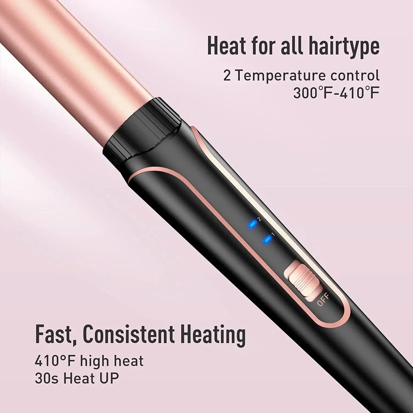 5 in 1 Curling Iron 3 Barrel Hair Crimper Iron Curling Wand Hair with Fast Heating Up Crimper Wand Curler for All Hair Types Leedoar