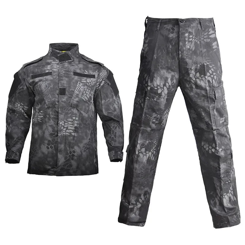 Military Uniform Airsoft Camouflage Tactical Suit Camping Men Army Special Forces Combat Jackets Pants Militar Soldier Clothes Leedoar