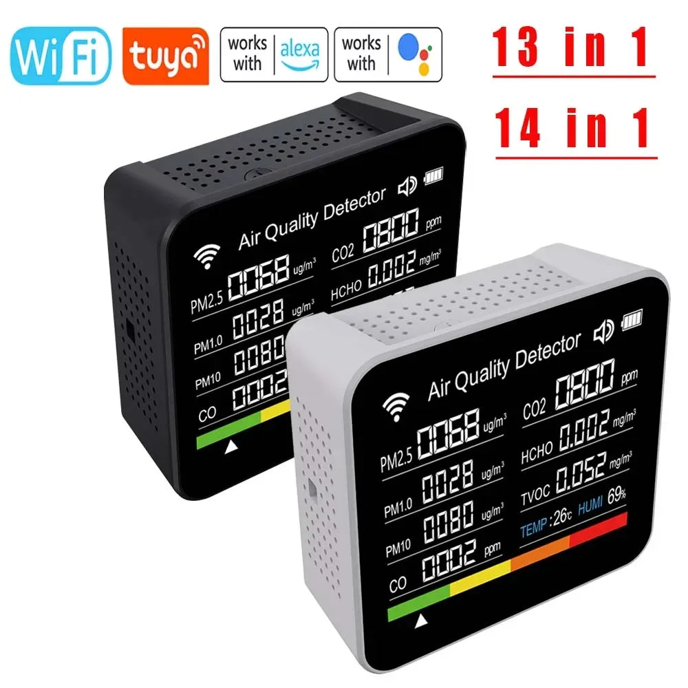 14 in 1/13 in 1 Tuya WIFI Air Quality Monitor CO2 Detector