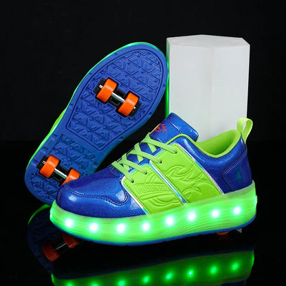 2024 The Latest Multi-functional Roller Skates for Boys and Girls with Light Flashing Wheel Shoes Leedoar