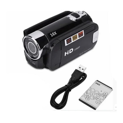 16MP HD Digital Camera 1080P Full HD Digital Video Camcorder 270 degree Rotation Screen 16X Night Vision Zoom Shooting Cam Leedoar