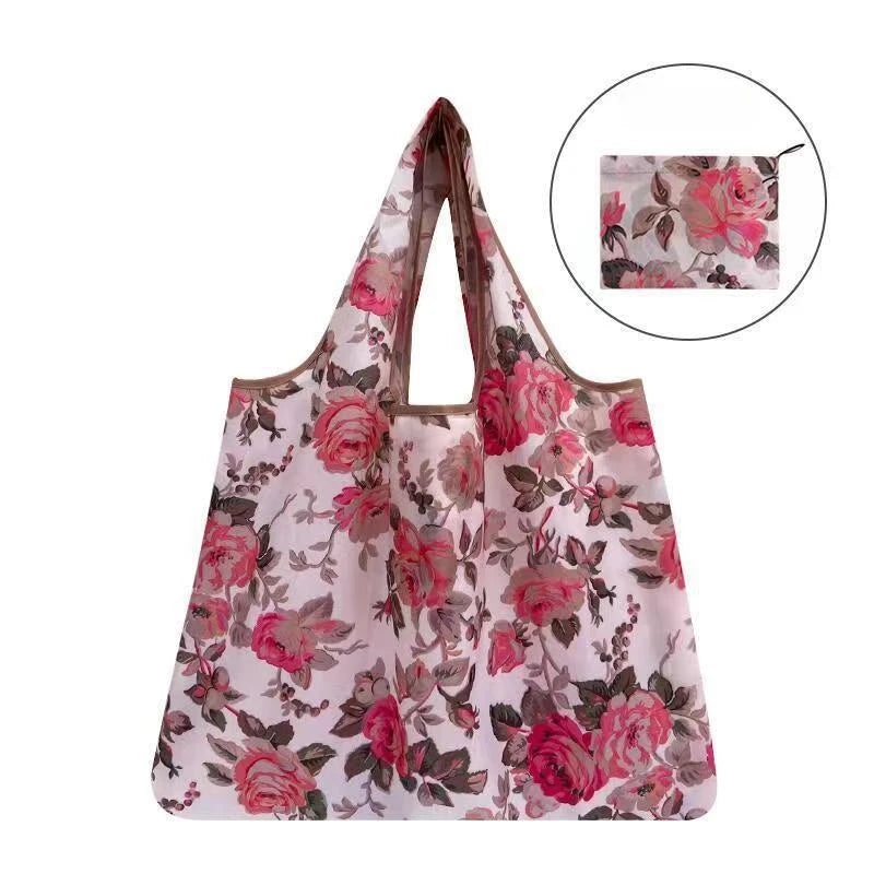 Big Reusable Grocery Bags Large-Capacity Shopping Bags Women's Bags High-Quality Waterproof Handbags Washable Tote Solid Colors Leedoar