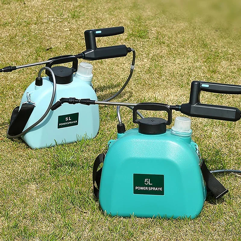 5L 8L Gardens Electric Sprayer 7.4V 2000mAh Battery Sprayer 3pcs Nozzles Shoulder Automatic Atomization Watering Flowers Tools Leedoar