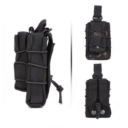 Military Molle System Magazine Bag M4 AR15 AK Universal Fast Double Deck Magazine Holster Nylon Tactical Airsoft Accessories Leedoar