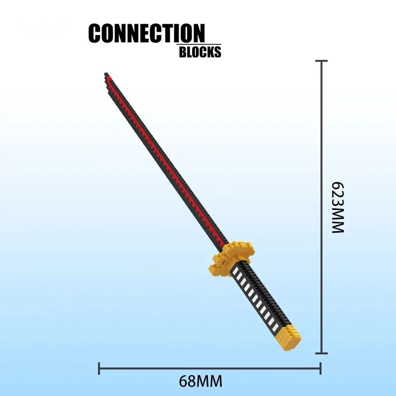 Samurai Sword Building Blocks Ninja Blade Katana Japanese Anime Butterfly Nichirin Knife Bricks Children Toys for Adult Leedoar