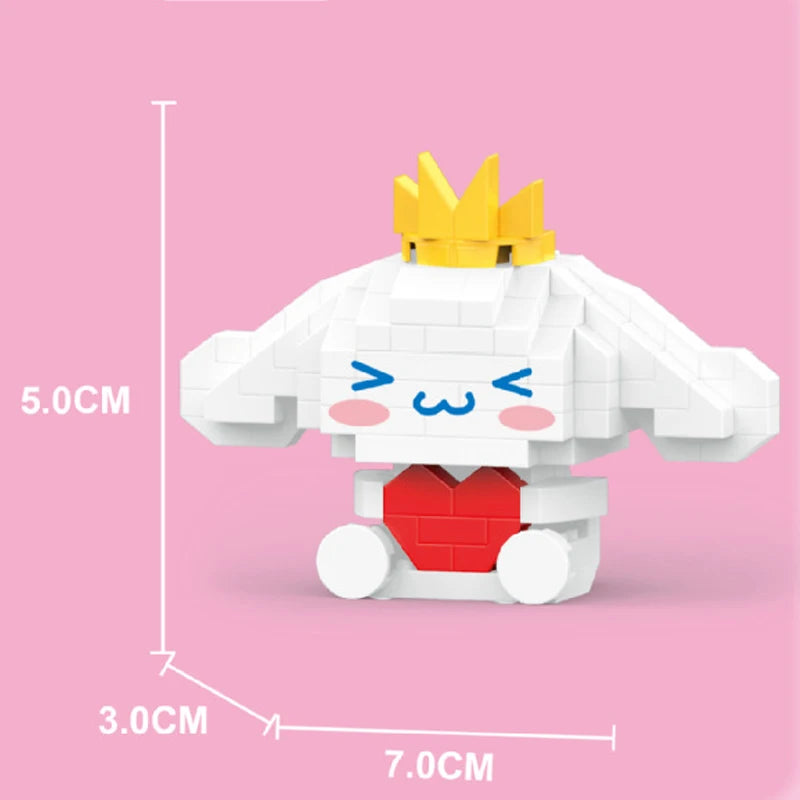 Sanrio Anime Hello Kitty My Melody Cinnamoroll Pompompurin Kuromi Friends Building Blocks Bricks Girl Children Kid Toy Gift Set Leedoar