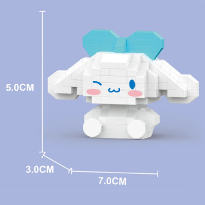 Sanrio Anime Hello Kitty My Melody Cinnamoroll Pompompurin Kuromi Friends Building Blocks Bricks Girl Children Kid Toy Gift Set Leedoar