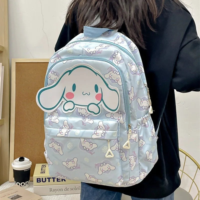 Mochila Sanrio Anime Kuromi Cinnamoroll My Melody, bolso de estudiante de gran capacidad, bolso para mujeres, regalo para niñas y niños 