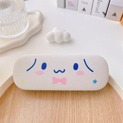 Sanrio Hello Kitty Cinnamoroll Kuromi Glasses Case Myopia Glasses Storage Box Anime Kawaii Cute Creative Travel Portable Girls Leedoar