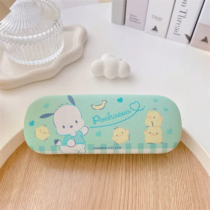 Sanrio Hello Kitty Cinnamoroll Kuromi Glasses Case Myopia Glasses Storage Box Anime Kawaii Cute Creative Travel Portable Girls Leedoar